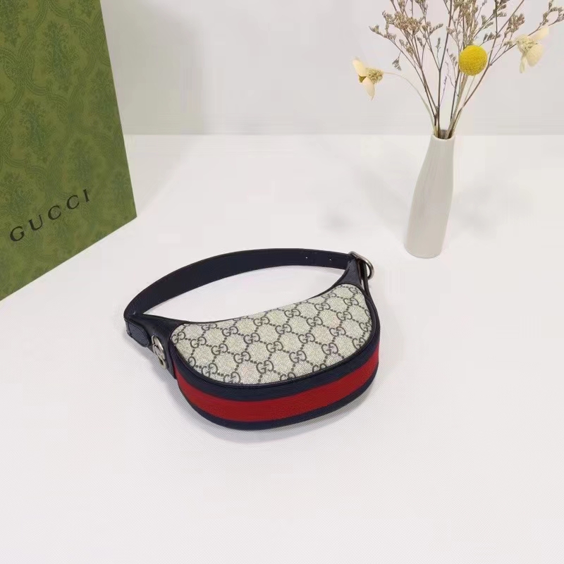 Gucci Unisex Ophidia GG Mini Bag Blue Beige GG Supreme Canvas