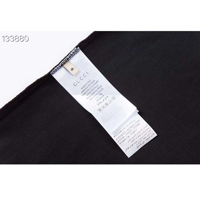 Gucci Women GG T-Shirt Gucci Blade Print Black Cotton Jersey Crewneck