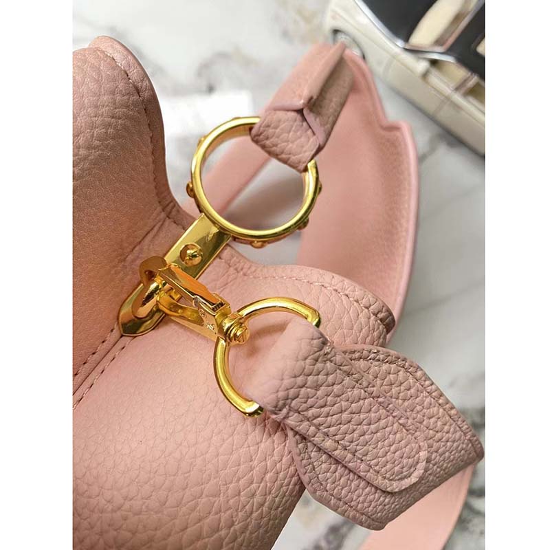 Louis Vuitton LV Women Capucines BB Pink Crème Taurillon Cowhide Leather