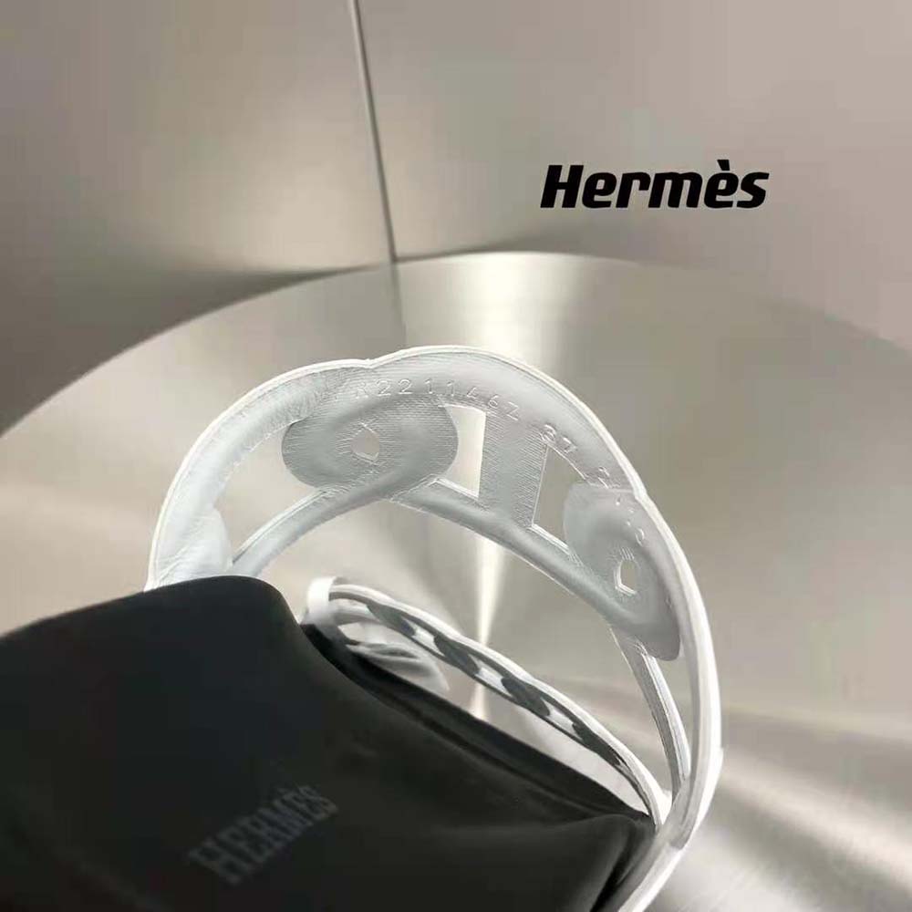 Hermes Women Extra Sandal in Nappa Leather-White