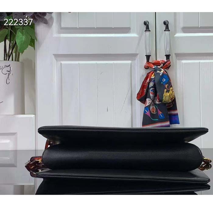 Louis Vuitton LV Women Coussin PM Handbag Black Calfskin Cowhide Leather