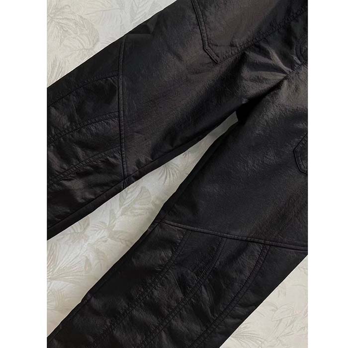 Louis Vuitton Women LV SKI Crinkled Nylon Flared Ski Pants Polyamide Black