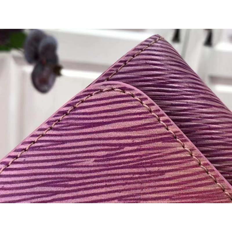 Louis Vuitton LV Women Twist MM Handbag Pink Epi Grained Cowhide Leather