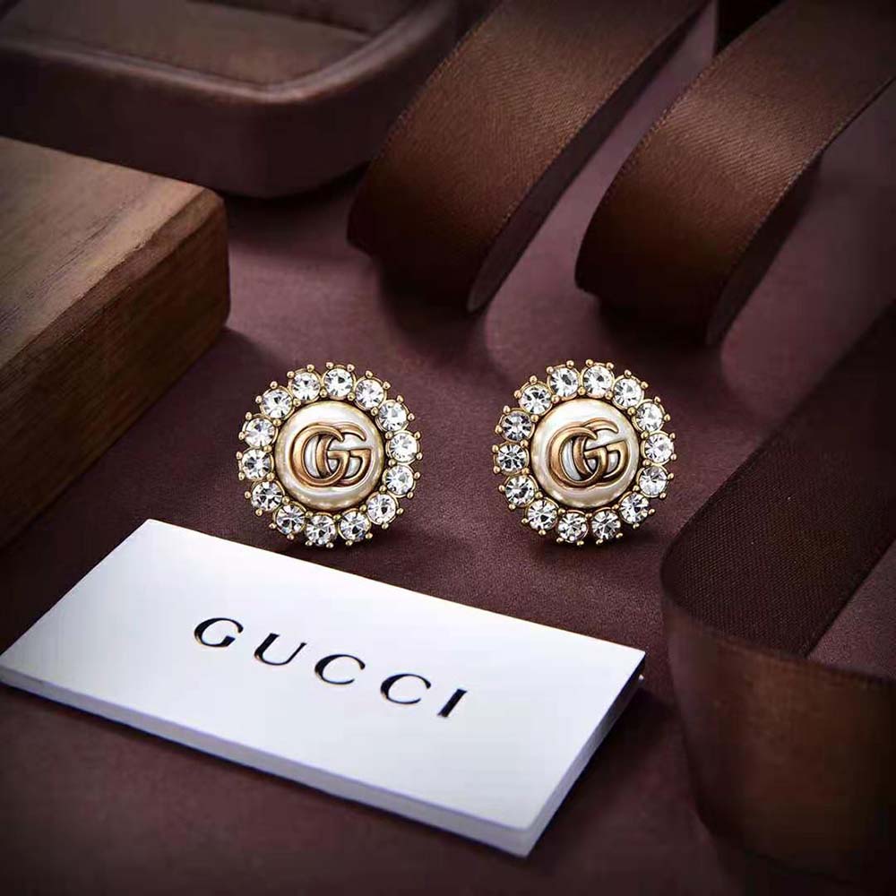 Gucci Women GG Marmont Flower Stud Earrings