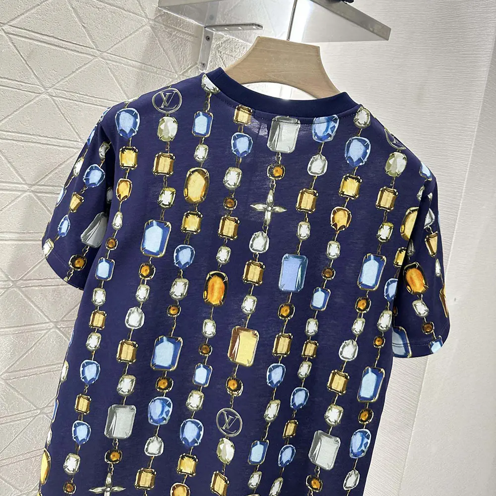 Louis Vuitton Women Necklace Print T-Shirt 1AI462