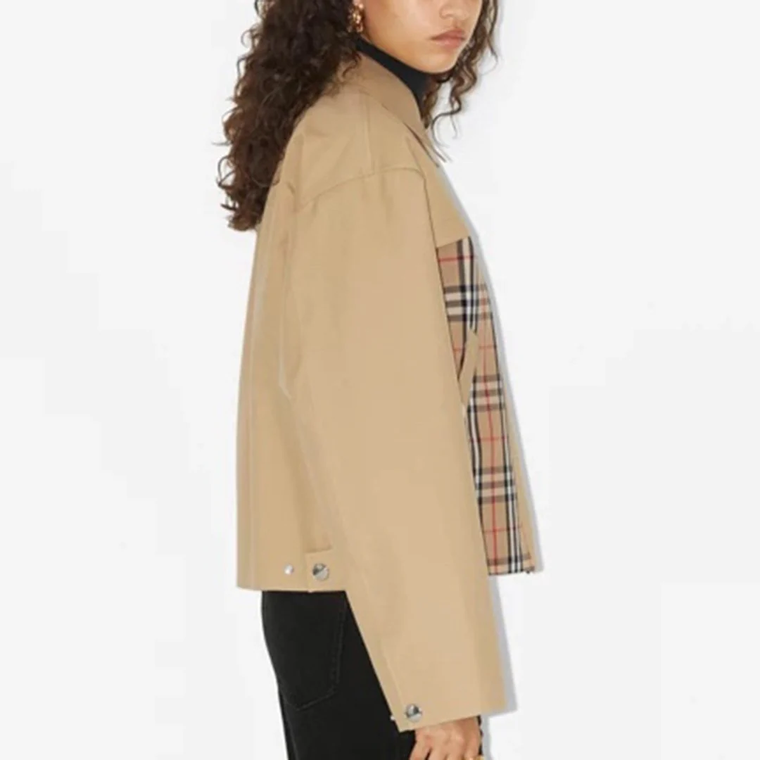 New fashionable and versatile plaid double-sided windbreaker jacket 1024022213