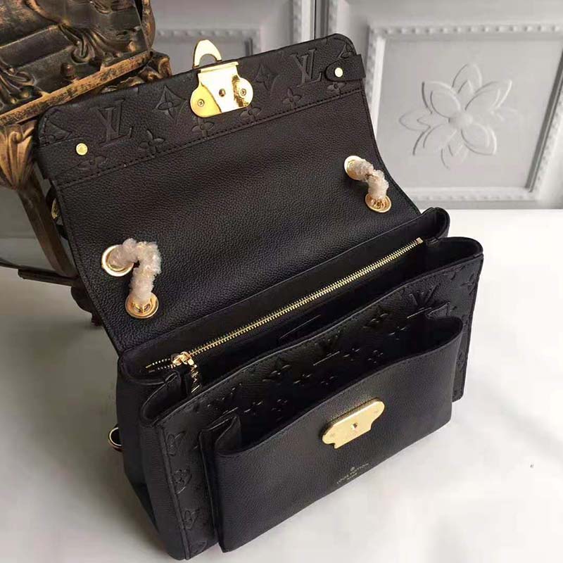 Louis Vuitton LV Women Vavin MM in Monogram Empreinte Leather-Black