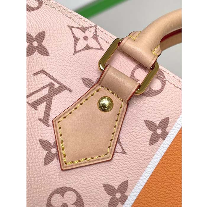 Louis Vuitton LV Women Speedy Bandoulière 25 Handbag Beige Ocher Monopaname Coated Canvas