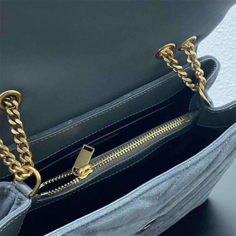 LSY Loulou Quilted Suede Shoulder Bag