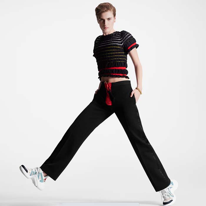 Louis Vuitton Women LV Archlight Sneaker Blue Gray Mix Materials 5 Cm Heel