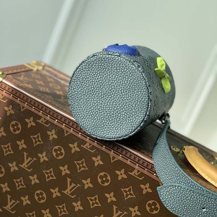 Louis Vuitton LV Unisex Chalk Pouch Granite Taurillon Monogram Embossed Cowhide Leather