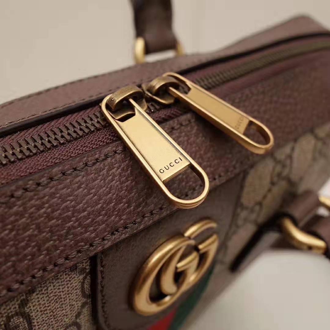 Gucci GG Men Ophidia GG Briefcase in Beige/Ebony Soft GG Supreme Canvas