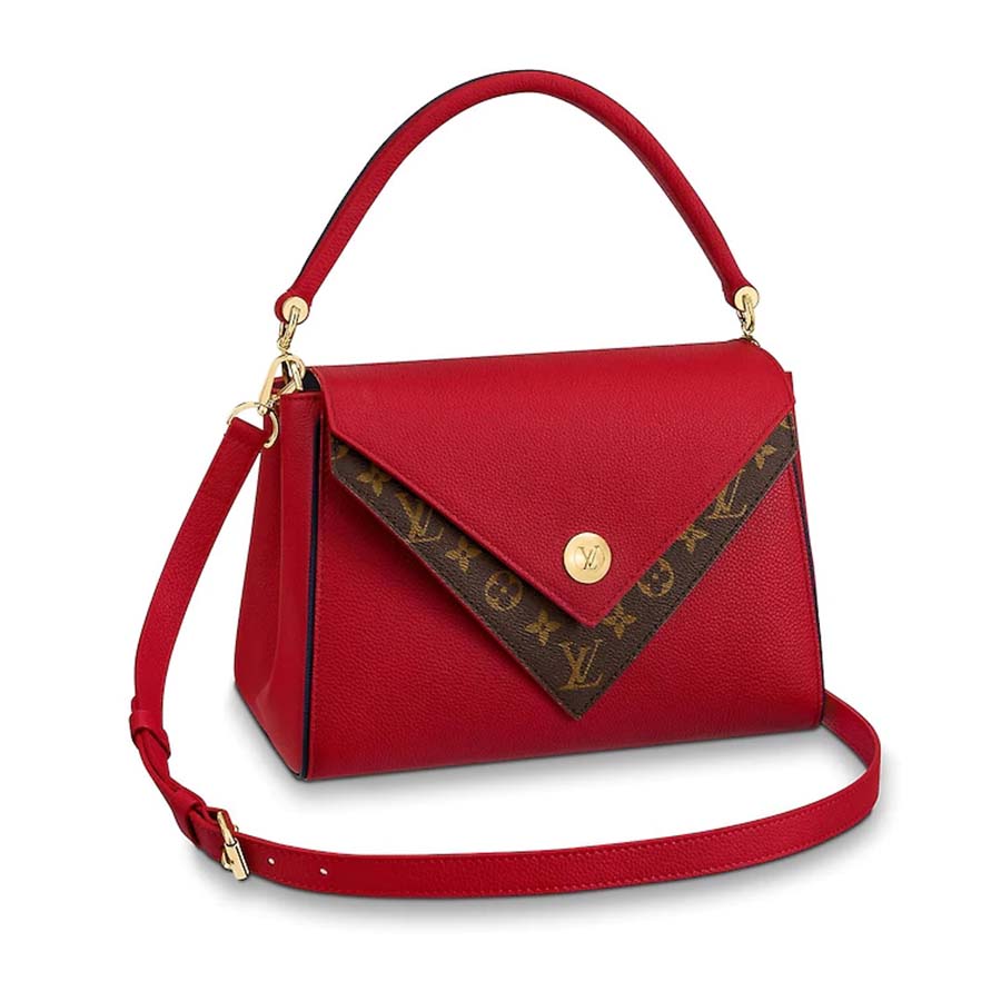 Louis Vuitton LV Women Double V Handbag in Small-Grained Calf Leather