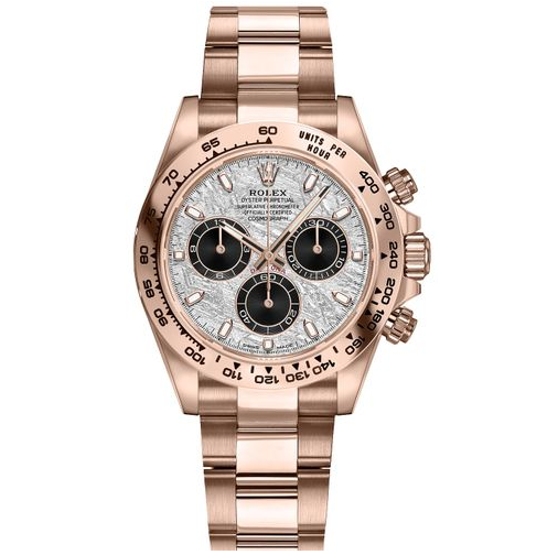Rolex Daytona 18k Everose Gold Meteorite 40mm