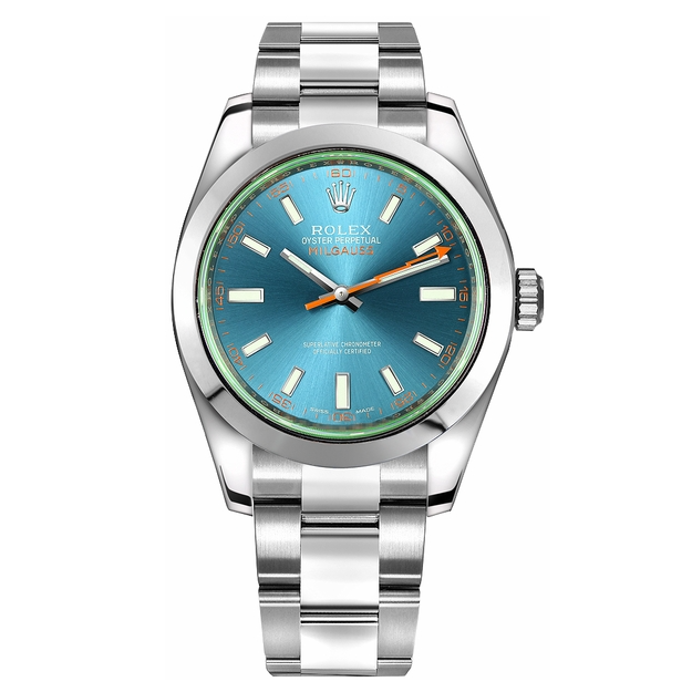 Rolex Milgauss Z-Blue Dial Luxury Men's Watch 116400GV-0002