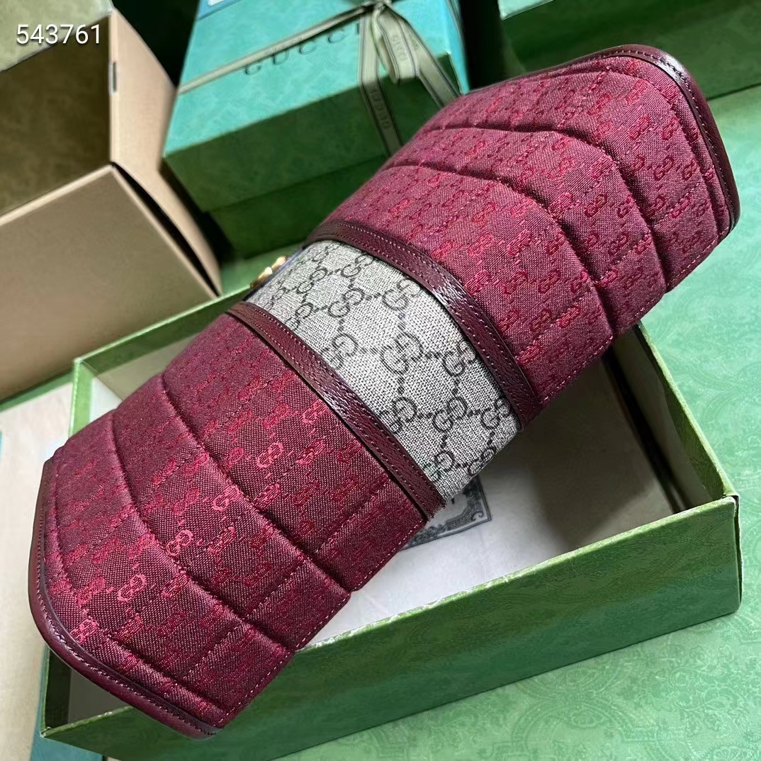 Gucci Unisex Mini GG Canvas Pouch Burgundy Quilted Beige Ebony Supreme