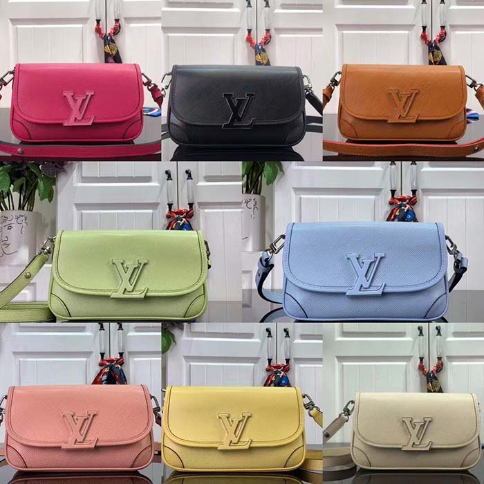 Louis Vuitton LV Women Buci Green Epi Grained Smooth Cowhide Leather