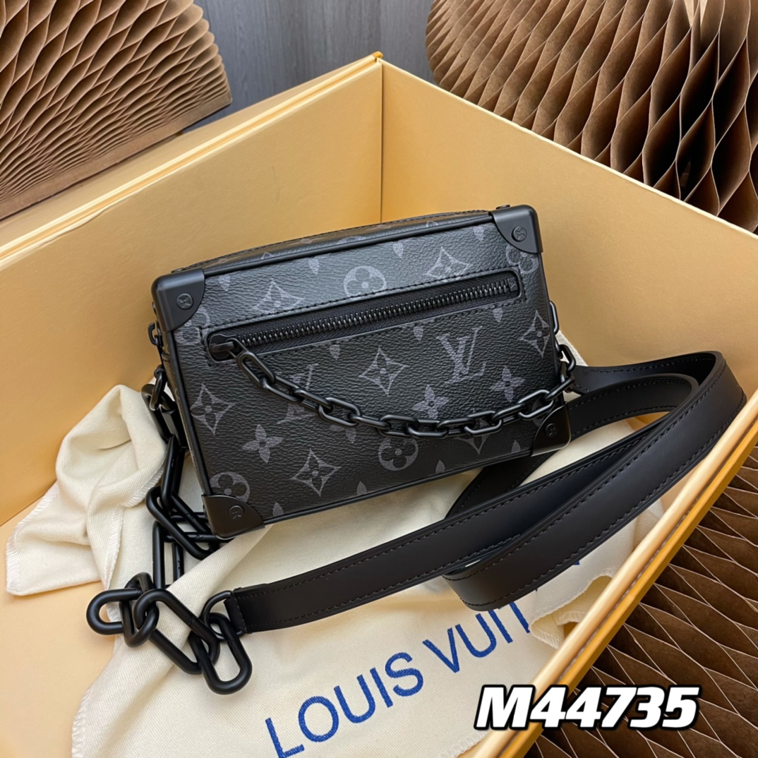 Louis Vuitton LV Men Mini Soft Trunk Bag Monogram Eclipse Coated Canvas