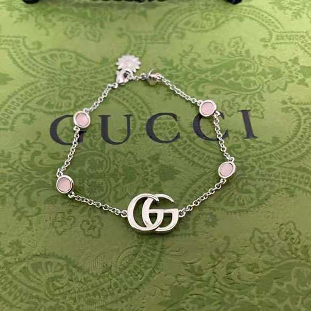 Gucci Women Double G Mother of Pearl Bracelet