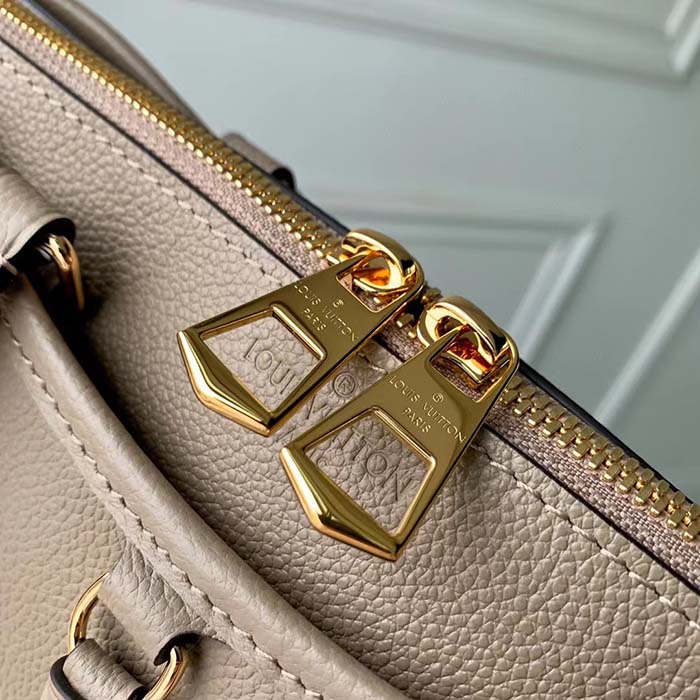 Louis Vuitton LV Women Trianon PM Bag Beige Embossed Grained Cowhide Leather