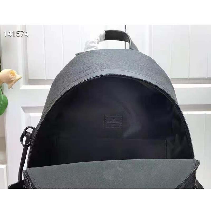 Louis Vuitton LV Unisex Aerogram Backpack Black Grained Calf Cowhide Leather