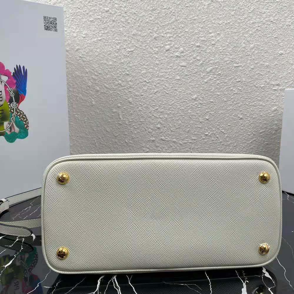 Prada Women Medium Saffiano Leather Prada Matinee Bag-White