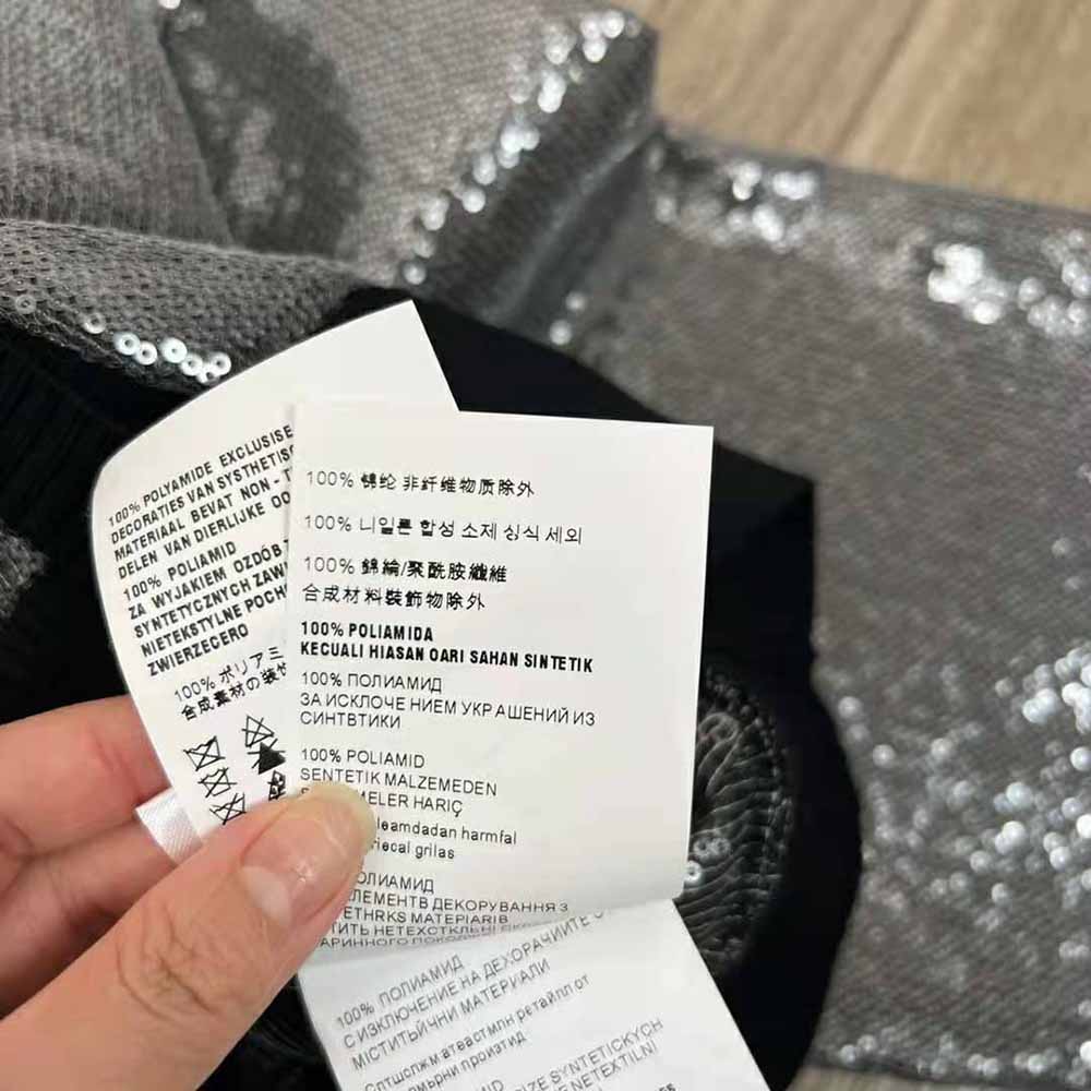 Prada Women Sequin-Embroidered Tulle Crop Top-Black