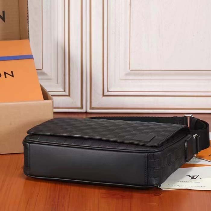 Louis Vuitton LV Unisex District PM Bag Black Damier Infini Cowhide Leather