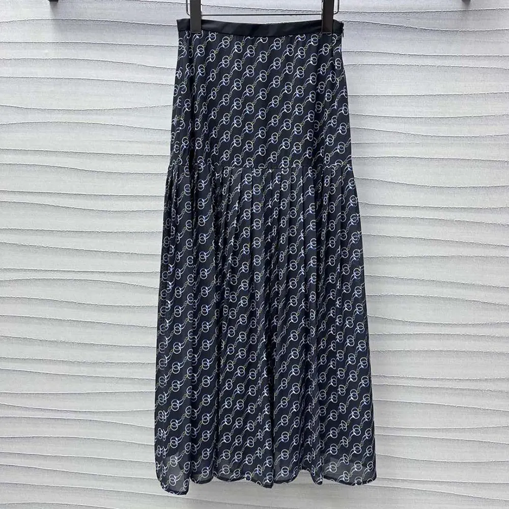 Gucci Women Printed Silk Skirt 818445ZASJ91149