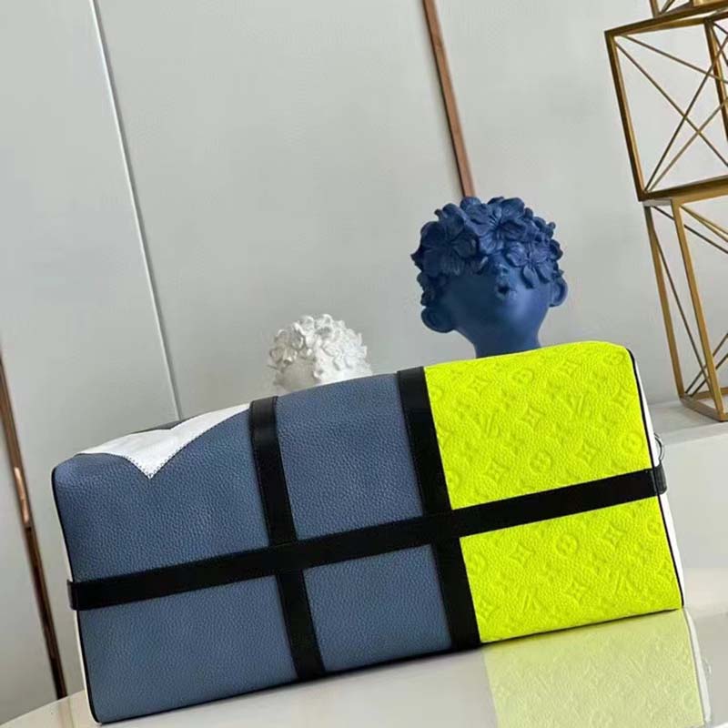 Louis Vuitton LV Unisex Keepall Bandoulière 50 Yellow Taurillon Cowhide Leather