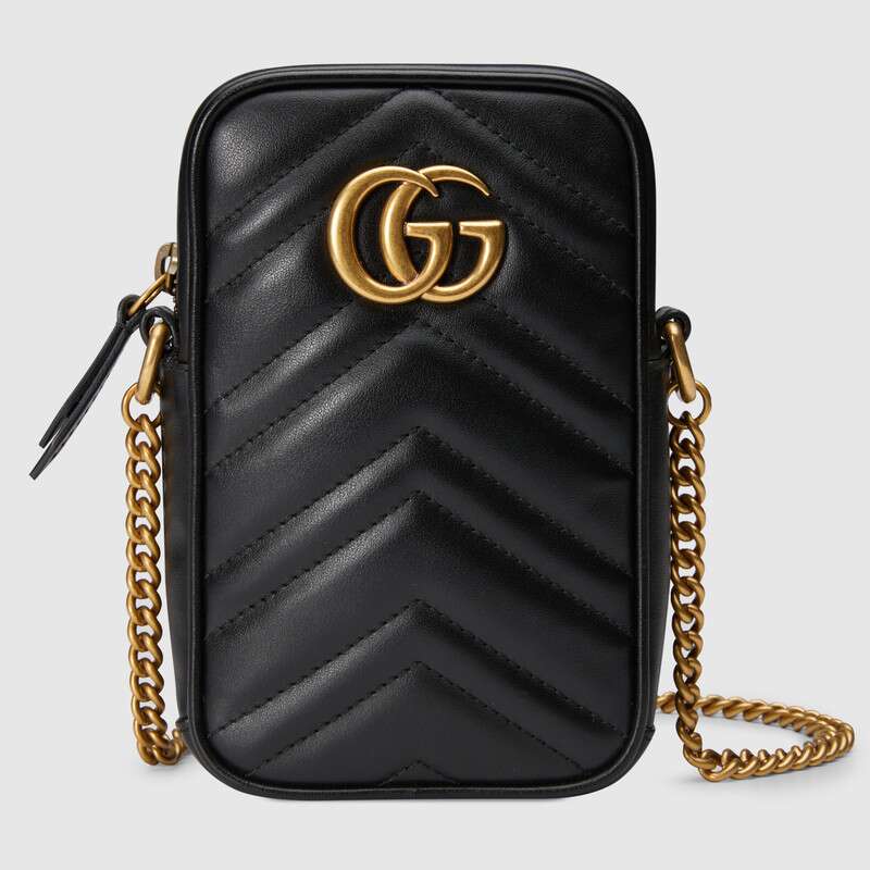 Gucci GG Women GG Marmont Mini Bag Matelassé Chevron Leather
