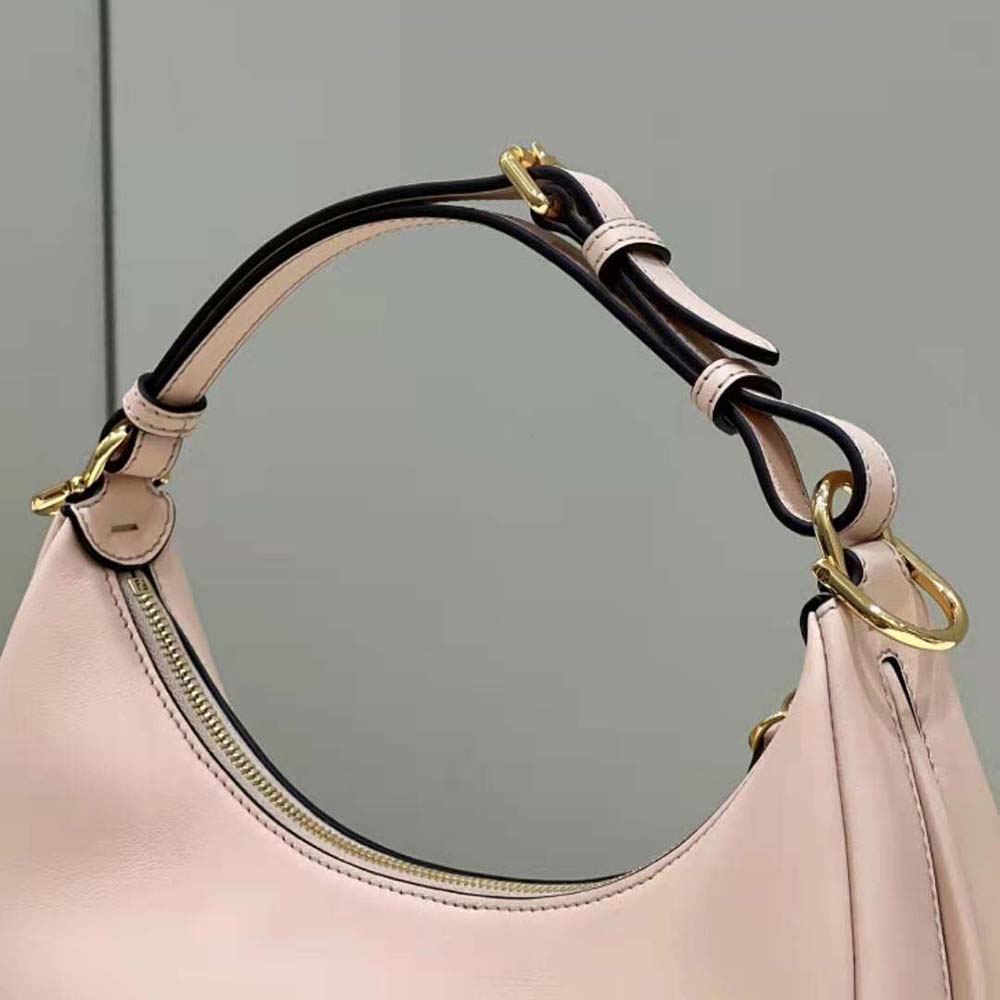 Fendi Women Fendigraphy Small Pale Pink Leather Bag