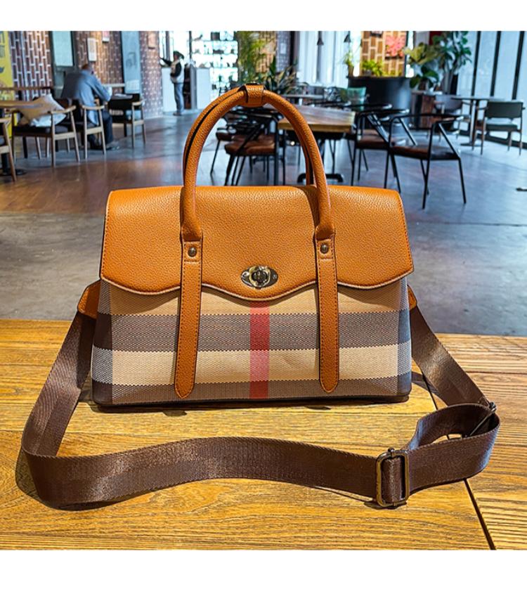 New Fashion Large Capacity Plaid Tote Bag 1024042914