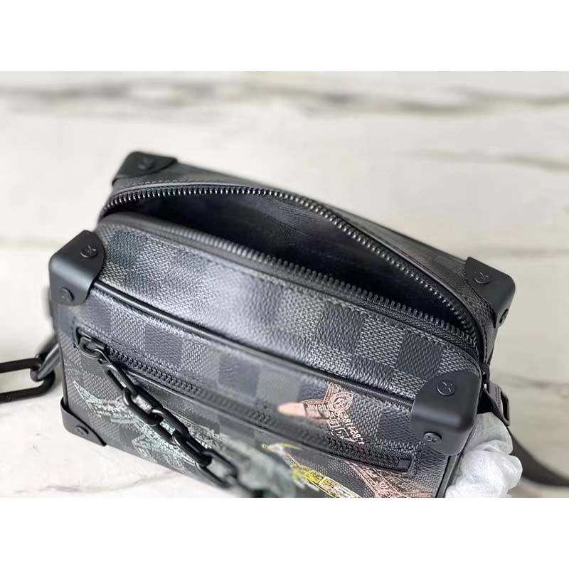 Louis Vuitton LV Unisex Mini Soft Trunk Damier Graphite Coated Canvas