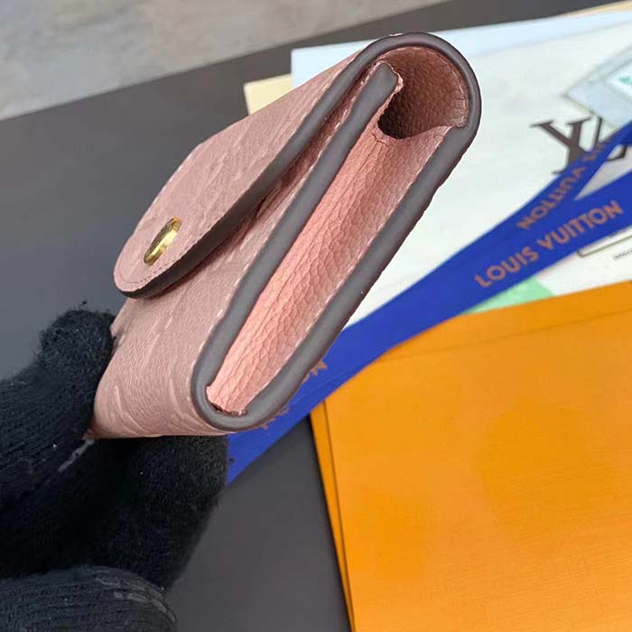 Louis Vuitton LV Unisex Rosalie Coin Purse Monogram Empreinte Embossed Supple Grained Cowhide Leather Pink
