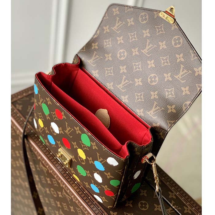 Louis Vuitton Women LV x YK Pochette Métis​ Monogram Coated Canvas 3D Painted Dots