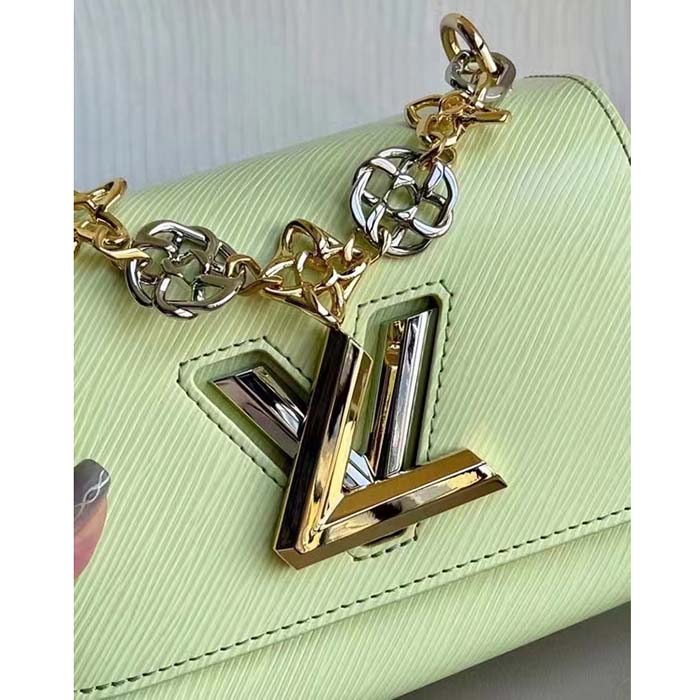 Louis Vuitton LV Women Twist PM Vert Noto Green Epi Grained Leather Cowhide Lock