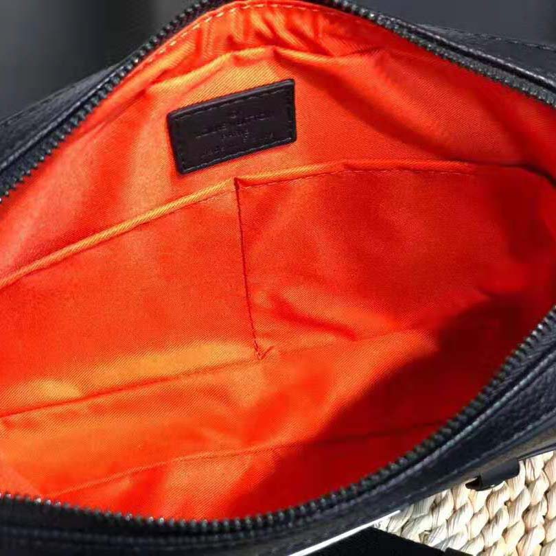 Louis Vuitton LV Men Alpha Messenger in Dark Silver Taurillon Leather-Black