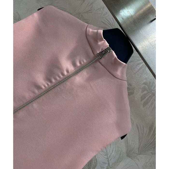 Louis Vuitton Women LV Mock-Neck Straight Dress Light Pink 1AFCHR