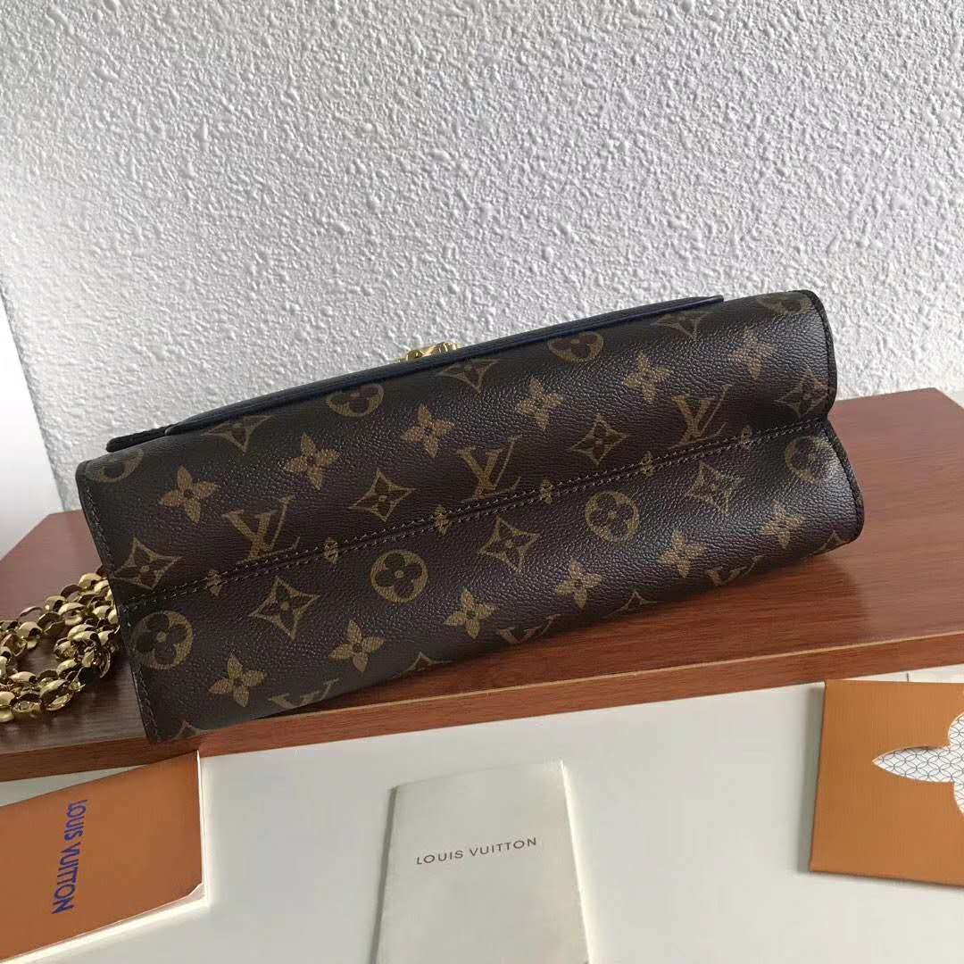 Louis Vuitton LV Women Victoire Chain Bag in Monogram Coated Canvas-Navy