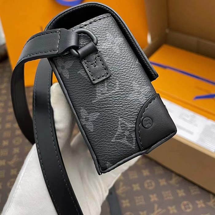 Louis Vuitton LV Unisex Steamer Wearable Wallet Black Monogram Eclipse Coated Canvas Cowhide Leather