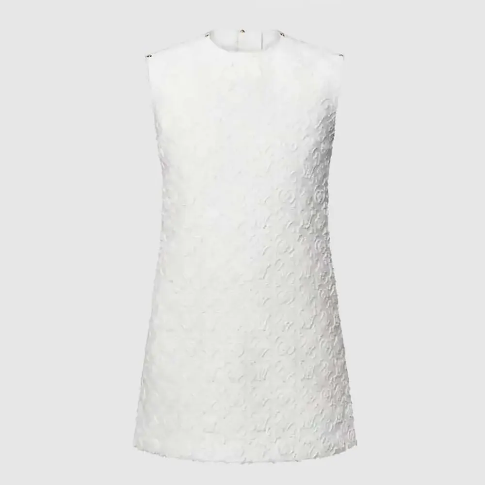 Louis Vuitton Women Monogram Fil Coupé Denim Dress 1AHHXI