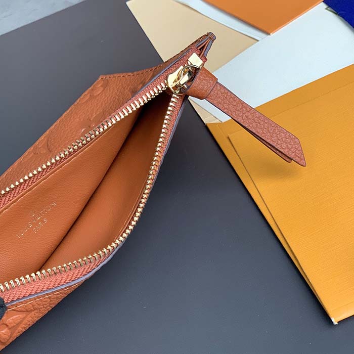 Louis Vuitton LV Women Félicie Pochette Brown Monogram Empreinte Embossed Supple Grained Cowhide