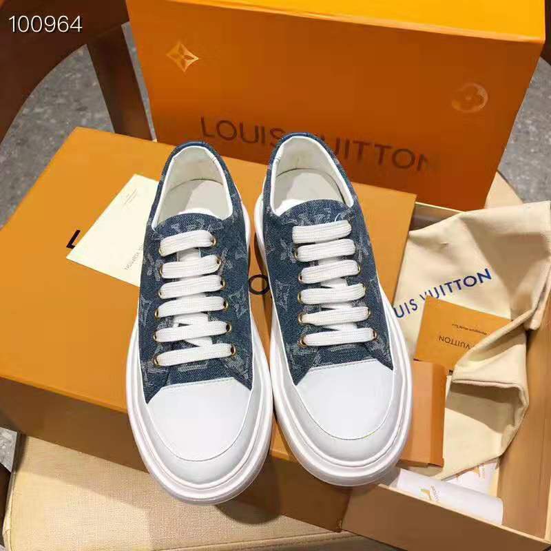 Louis Vuitton LV Men Stellar Sneaker in Blue Monogram Denim