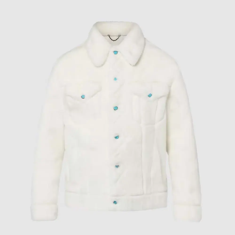 Louis Vuitton Women Mink Trucker Jacket 1AFXB5