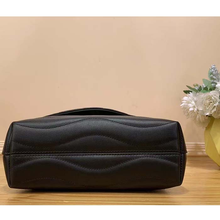 Louis Vuitton LV Women Hold Me Top-Handle Bag Black Smooth Cowhide Leather