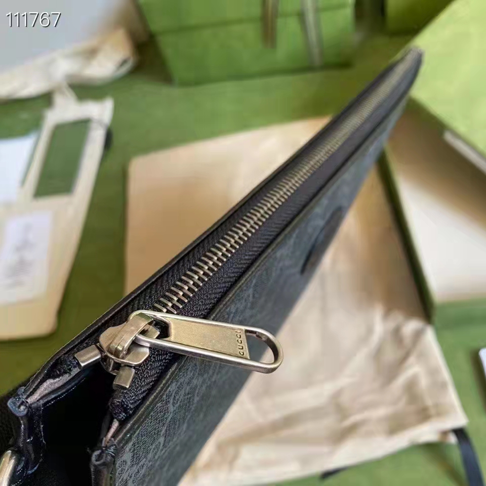 Gucci Unisex Beauty Case Interlocking G Black GG Supreme Canvas