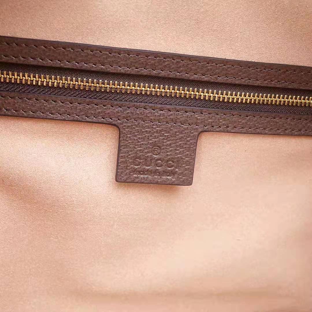 Gucci GG Women Ophidia Small GG Shoulder Bag in Beige/Ebony GG Supreme Canvas