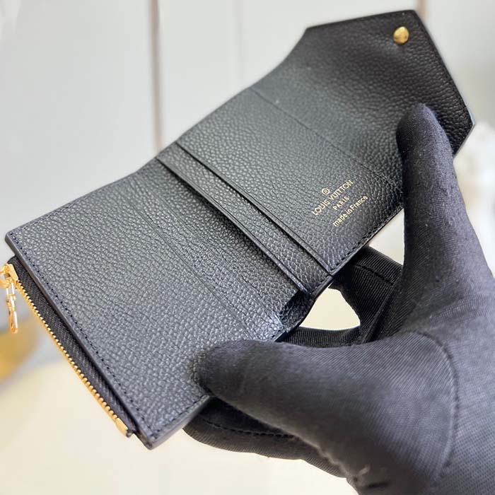 Louis Vuitton LV Unisex Zoe Wallet Monogram Empreinte Embossed Supple Grained Cowhide Leather Black Noir