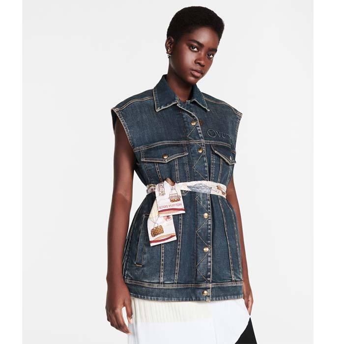 Louis Vuitton LV Women Up Away Bandeau Light Pink Silk Inkjet Print Monogram